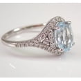 thumbnail image 5 of Women 2.50Ct Oval Cut Simulated Aquamarine Engagement Ring 14K White Gold Plated, 5 of 5