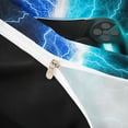 thumbnail image 5 of meiyoeat Neon Lightning Gaming Twin Bedding for Boys Girls, Electric Gamer Duvet Cover Set, Blue Cyan, Black Reversible 2pcs, 1 Duvet Cover and 1 Pillowcase, 5 of 7