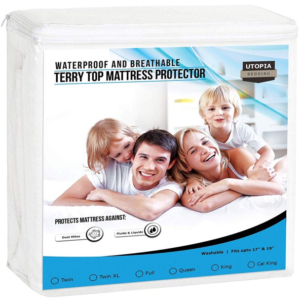Utopia Bedding Premium Waterproof Terry Mattress Protector King 200 GSM