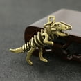 thumbnail image 4 of WORGEOUS 2Pcs Golden Brass Dinosaur Keychain for Pendant and Buckle, 4 of 8