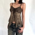 thumbnail image 4 of Kilaqueen Lace Babydoll Cami Top for Women Sexy V Neck Spaghetti Straps Camisoles Empire Waist Semi Sheer Flowy Bodice Tank Tops, 4 of 8