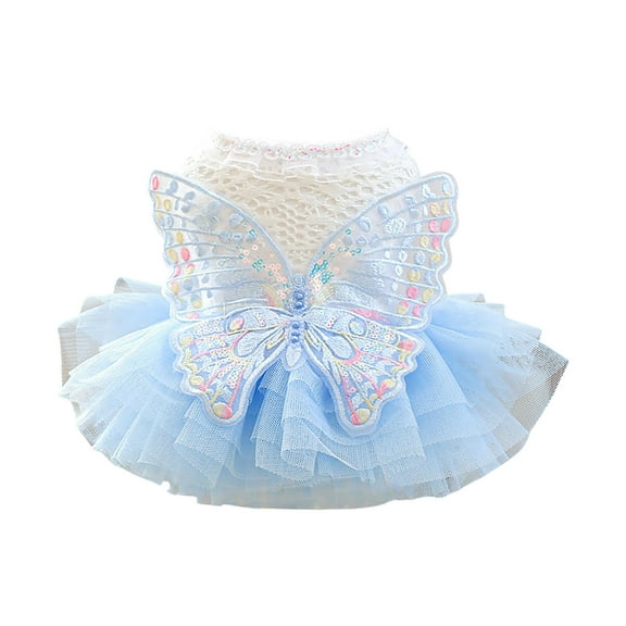 KMWGRE Sparkling Tutu Dress with Delicate Lace Trim for Teacup and Miniature Puppies Outfit A XS
