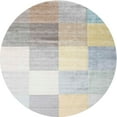 thumbnail image 1 of Ahgly Company Machine Washable Indoor Round Contemporary Dark White Beige Area Rugs, 4' Round, 1 of 7
