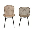 thumbnail image 3 of bali & pari Sabelle Rattan Japandi Dining Chairs, Set of 2, Greywashed, 3 of 9