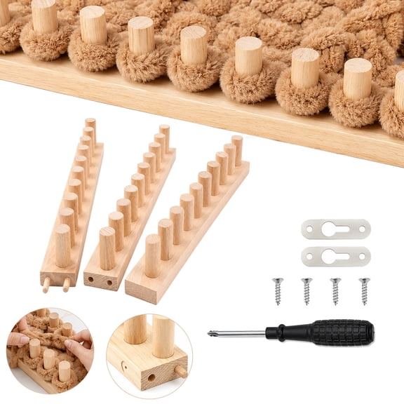 iFaveorr Wooden Chunky Blanket Knitting Loom, 46 Inch Modular Large Knitting Board for Thick Yarn, Needle‑Free Knitting Machine for DIY Chunky Blankets, Crafts, Gifts