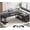 Grey, variant on 71" L-Shaped Executive Desk with Power Outlets & Mobile CPU Stand, Computer Desk with Storage Shelves, File Cabinet & Pegboard for Office, Home, Brown
