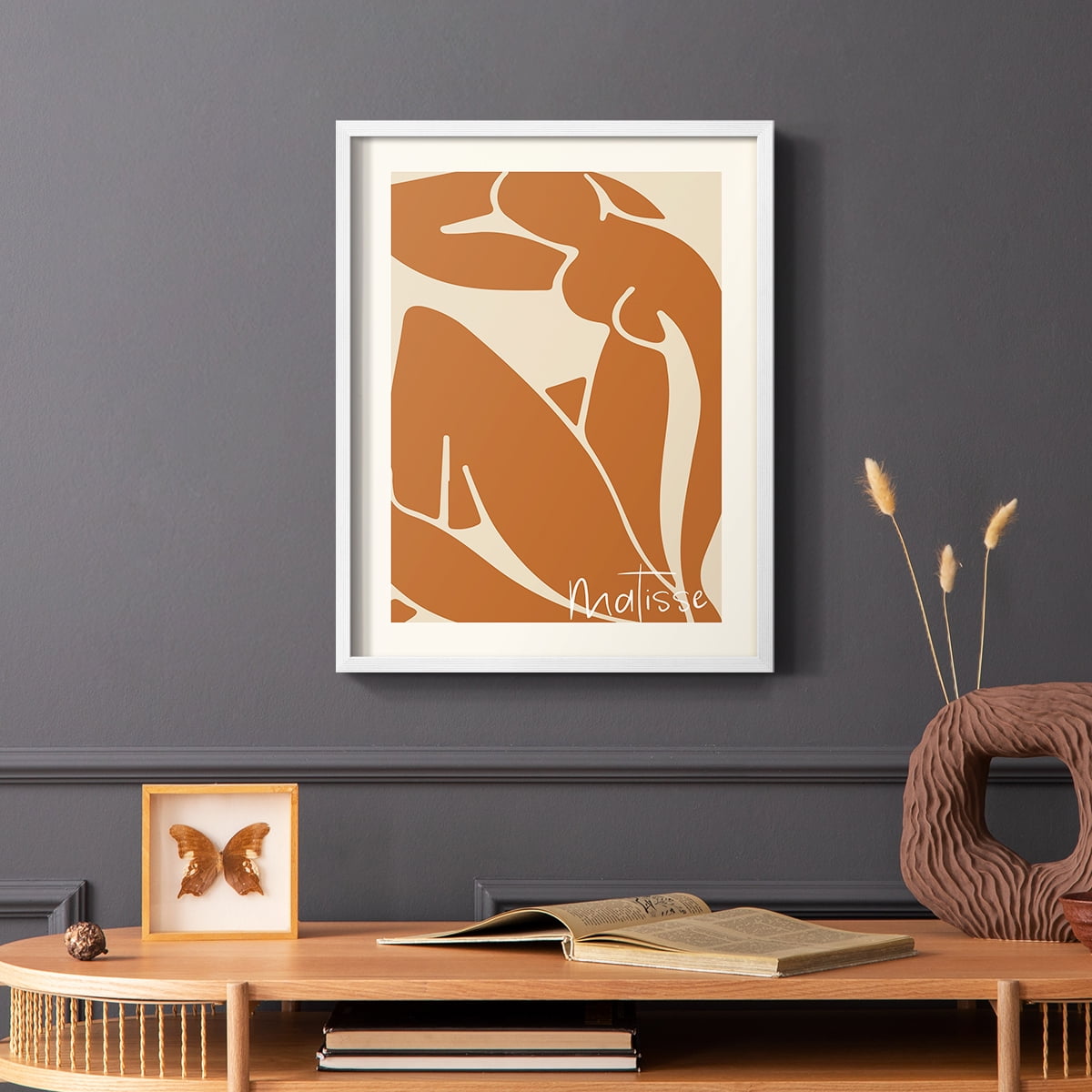Matisse CCCII in White Solid Wood 8 x 10 Framed Print