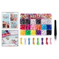 thumbnail image 1 of 360pcs Beads Beads + 600x Alphabet Beads Letter Beads para joyas de bricolaje Kit surtido viene con 8 colores de cuerda elástica, 1 BLESIY fabricación de pulseras, 1 of 8