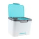 thumbnail image 5 of Caja de almacenamiento de escritorio de mano, organizador de cosméticos de maquillaje de plástico, joyería, de uñas, contenedor de bolígrafo, Azul Macarena Estuche de almacenamiento de maquillaje, 5 of 8