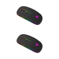 thumbnail image 1 of Ratón inalámbrico Moyic 2,4 GHz 800/1200/1600/2400 DPI Negro 2Conjunto, 1 of 6