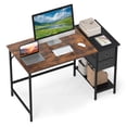 thumbnail image 1 of Costway 48” Computer Desk Industrial Home Office Desk with Open Storage Shelf & 2 Fabric Drawers, 1 of 10