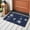 Blue, variant on Navy Blue White Floral Bathroom Mats 2x3 FT, Non Slip Small Kitchen Mat, Abstract Art Summer Botanical Washable Soft Backed Front Door Throw Rugs Non-Shedding Indoor Outdoor Doormat for Entryway Sink