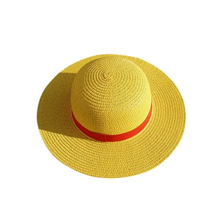 

Seyurigaoka Kids Bowler Straw Hat Foldable Wide Brim Beach Sun Caps for Toddler Girl Boy Summer Seaside Outdoor