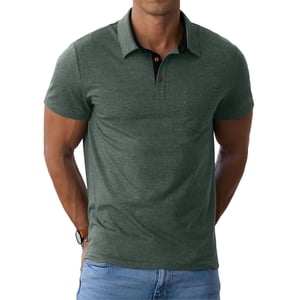 GIRUNS Men's Casual Cotton Polo Shirt