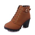 thumbnail image 5 of Ladies Chunky Heel Boots, Versatile Lace Up Style Great for Dating and Shopping Adventures, 5 of 5