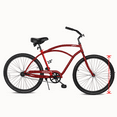 thumbnail image 2 of Tracer Ace 26" Beach Cruiser Bike for Men,Single Speed Bicycle,Coaster Brake,Moon Type Handlebar,Red,City Commute, 2 of 8