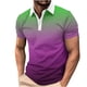 thumbnail image 2 of Blusa y camisa de manga corta con cuello vuelto para hombre, top estampado degradado, top/camisa informal de manga corta con solapa, tops para hombre, 2 of 5
