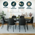 thumbnail image 4 of LeisureMod Tule Dining Chair with Leather Seat (Black/Black), 4 of 11