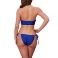 thumbnail image 3 of INSPIRAR CHIC Conjunto de Bikini de Dos Piezas con Anillo O, Top con Nudo Frontal y Parte Inferior Triangular, Trajes de Baño Medianos en Azul Real, 3 of 5