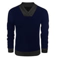 thumbnail image 2 of jjayotai Clearance Sweater For Men Men's V-Neck Sweater Fall Winter Casual Fashion Pullover Solid Knit Long Sleeve Warm Jumpers, 2 of 6