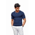 thumbnail image 6 of COOFANDY Mens Tshirts Business Casual Shirt Knit Short Sleeve Undershirts Crew Neck Dress Shirts, 6 of 9