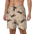 thumbnail image 2 of Daiia Leopard Print Mens Swim Trunks Swim Shorts Quick Dry Swim Shorts with Mesh Lining Pockets-Small, 2 of 9