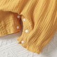 thumbnail image 6 of Mercatoo Toddler Baby Girl Summer Romper, Ruffle Fly Sleeve Rib Button Jumpsuit Overalls Long Pant Girl Cute Clothes, 6 of 7