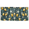 thumbnail image 7 of Yayeee Kitchen Curtains Tier Set of 2 Light Filtering 57"x24" Over Sink Window Panels, Blue Floral Lemons, 7 of 7