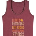 thumbnail image 3 of Instant Message - Fall Bucket List Leaves, Pumpkins, Hot Cider - Women's Racerback Tank Top, 3 of 6