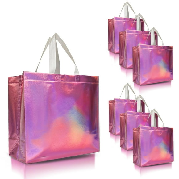 Bolsas de regalo Nush Nush, grandes, rosas iridiscentes, 30 unidades, 33 x 13 x 28 cm