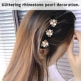 thumbnail image 7 of JUMRHFAN 8PCS Sparking Crystal Stone Braided Hair Clips, Duckbill Clips for Hair, Shiny Rhinestone Flower Hair Clips for Women and Girls, 7 of 7