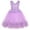 Purple, variant on Little Girl's Sleeveless Tulle 3D Flower Rainow Dress for Wedding Party