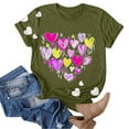 thumbnail image 4 of WILLBEST T-Shirts Mode Femme Valentines Day Imprimé Col Rond Manches Courtes T-Shirt Décontracté (3), 4 of 4