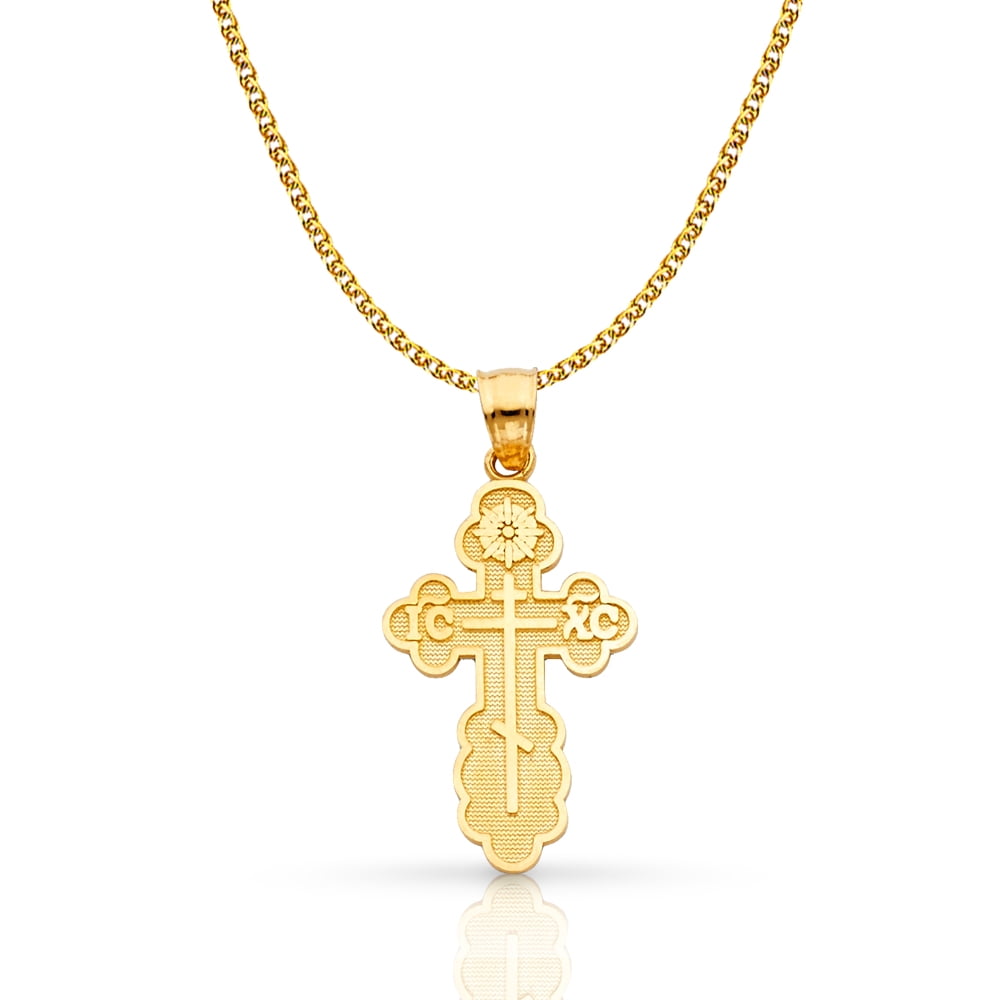 Orthodox Russia Greek Cross Christian Necklace Chain Pendant Gold Silver  Plated | eBay
