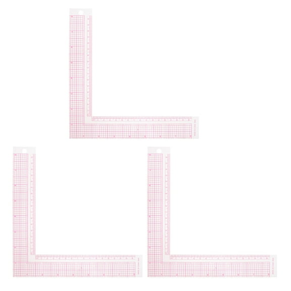 CIMAXIC 3-Piece L Curve Ruler Set for Fashion Designers, Perfect for Sewing, Garment Making, Crafting, and Drawing Projects