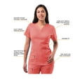 thumbnail image 3 of Adar Uniforms Women's Scrub Set - Enhanced V-Neck Top/Multi Pocket Pants, 3 of 7