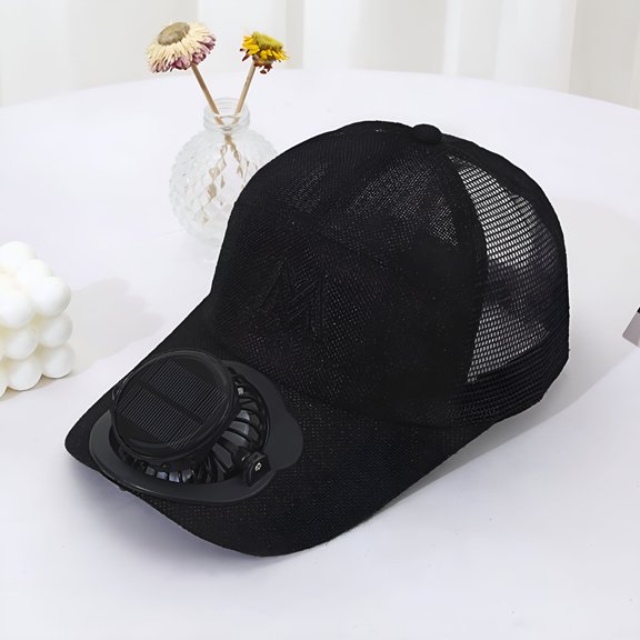 TELOLY Solar Fan Hat,Adjustable Cooling Sun Hat with USB Rechargeable and Detachable Fan for Outdoor Activities,Head Size 21.3-23.2 in for Adults
