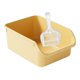 thumbnail image 3 of Contenedor de arena para gatos semicerrado con tapa abierta y antiadherente. amarillo, 3 of 9