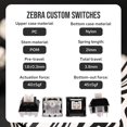 thumbnail image 4 of Juego de interruptores mecánicos EPOMAKER Zebra de 100 piezas con teclas, 4 of 8