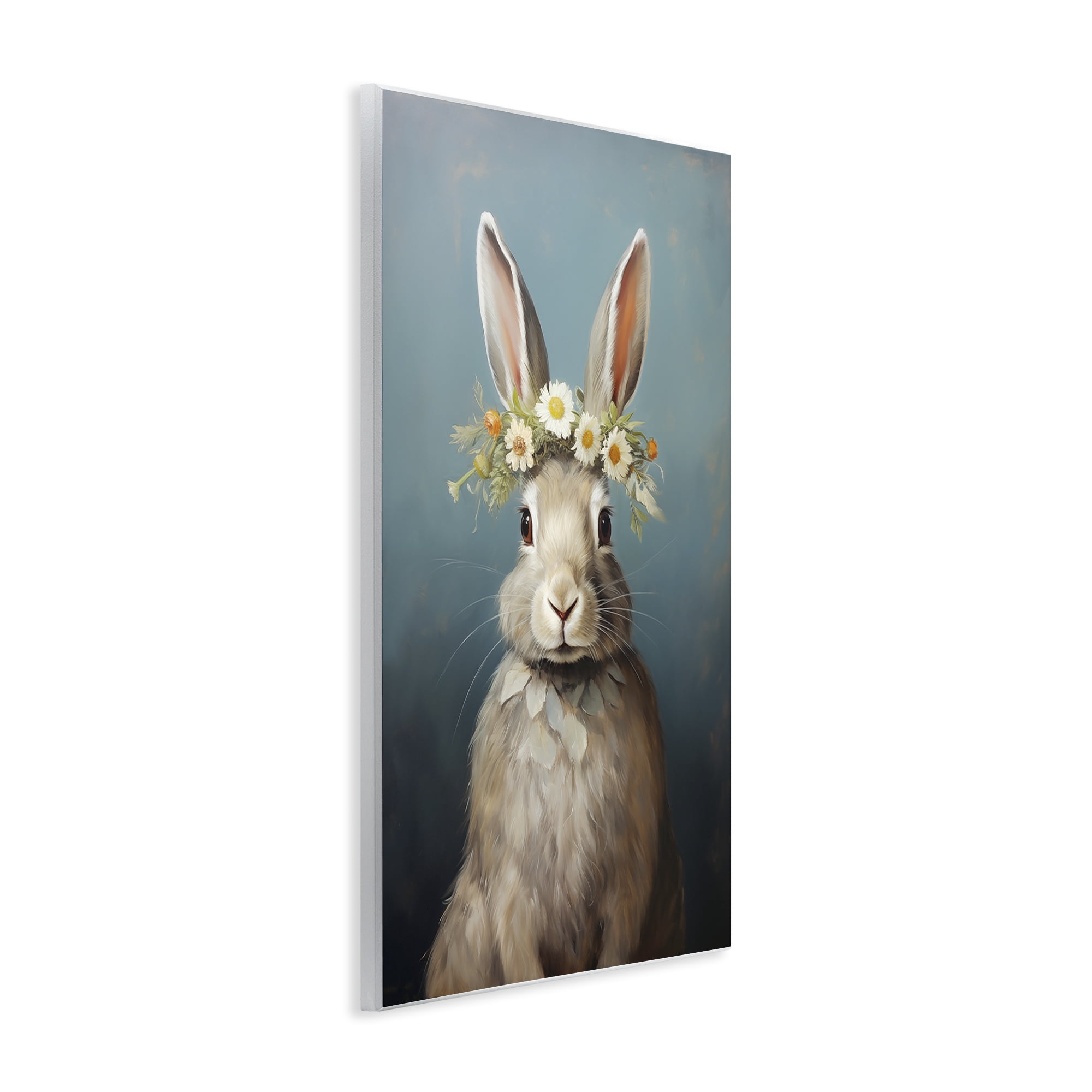 Stupell Industries Daisy Crowned Bunny Portrait Wall Plaque Art, design by Heidi Kuntz
