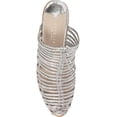 thumbnail image 5 of Cecelia New York Gloria Slide Sandal Silver Snake Metallic Closed Toe Caged Mule (Silver Snake Metallic, 7), 5 of 6