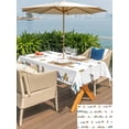thumbnail image 5 of Outdoor Tablecloth with Umbrella Hole for Patio/Picnic/Party/Camping, Cute Birds Waterproof Table Cloth Rectangle Table Cover Washable, Funny Snowflake Wire Sparrow (60"x 102"), 5 of 8