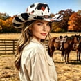 thumbnail image 2 of Valora Classic Western Cowboy Hat For Outdoor Activities Sun Style With Wide Brim And Classic Cresting Band Lightweight Unisex Everyday Wear Brown, 2 of 4
