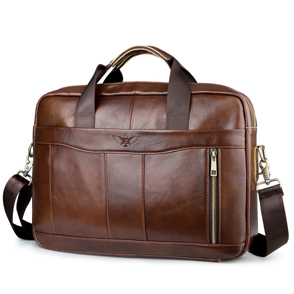 BAGZY Laptop Briefcase 15.6 inches Men Leather Laptop Bag Messenger Bag ...