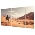 thumbnail image 2 of Designart "Desert Wanderer Camel III" Animals Metal Wall Décor Set, 2 of 5