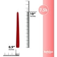 thumbnail image 2 of BOLSIUS 20 Red Taper Candles - 10 Inch Unscented, Dripless Dinner Candle- Premium European Quality - Paraffin Wax with Cotton Wicks Smokeless, Gift, Holiday, Home Decor Candlesticks 7.5 Hour Burn Time, 2 of 5