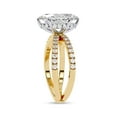 thumbnail image 3 of IGI Certified Lab Grown Diamond Engagement Ring | Center 12x6mm Marquise Cut Criss Cross Solitaire Halo Promise Rings For Women In 18k Solid Yellow Gold | F-G, VS-SI Quality (1.85 Ctw) Ring Size4, 3 of 7