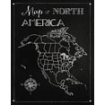 thumbnail image 2 of Lavoie, Tina 26x32 Gold Ornate Wood Framed with Double Matting Museum Art Print Titled - Chalk Map Of North America, 2 of 4