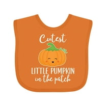 Inktastic Halloween Cutest Little Pumpkin in the Patch Boys or Girls Baby Bib