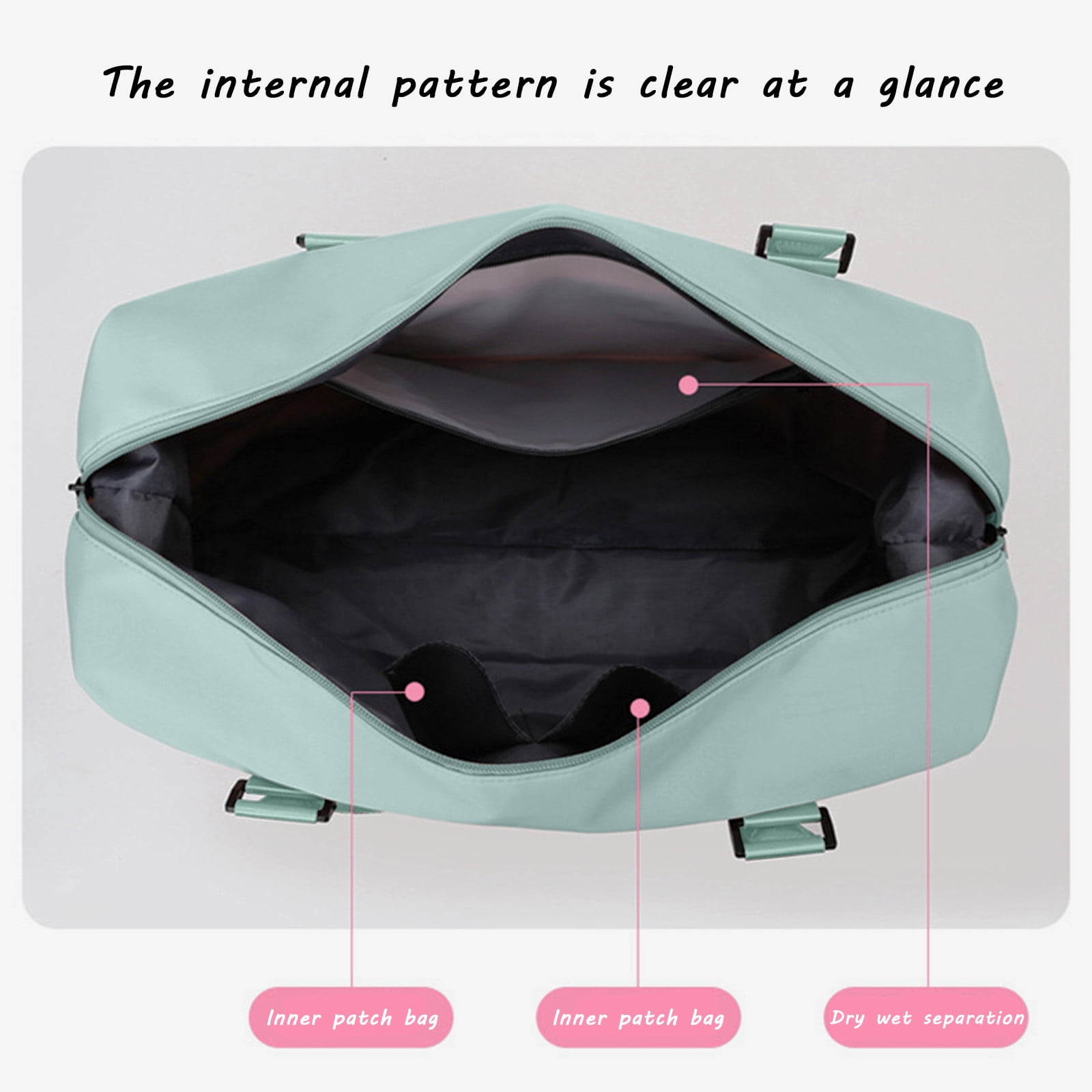 FAMTKT Expandable Gym Bags, Duffle Bags for Sports and Weekend Travel, Large Capacity Lightweight Overnight Bags for Men and Women, Travel Duffel Bags, Sports Tote Bag